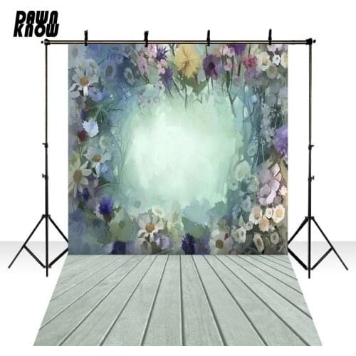 DAWNKNOW Drawing Texture Flower Photography Backdrop Photocall Floor Photo Shoot Background Wedding Children Photo Studio GY258