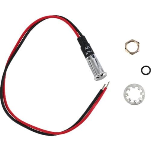 Universal 12V 8mm LED Dash Pilot Panel Indicator Warning Light Lamp Car Boat Marine Truck Colorful Light