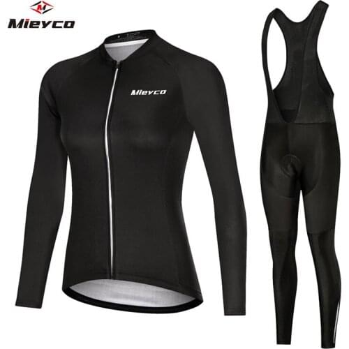 Long Sleeve Cycling Jersey Set Bib Pants BMX Roupas Femininas Ciclismo Bicicleta De Montaña Clothing MTB Bike Uniform Equipment