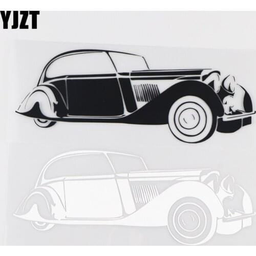YJZT 17.9CM*6.8CM Retro Car Pattern Vinyl Decal Decor Car Stickers 1A-0012