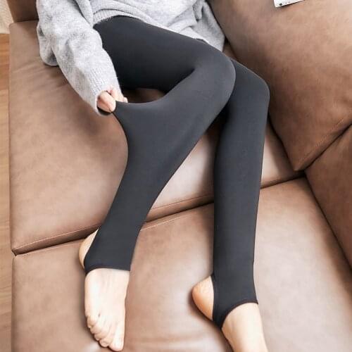 Women Warm Leggins Winter Slim Plus Knitter Thick Elastic Velvet Trouser High Waist Leggings Fitness Workout Pants Female Winter