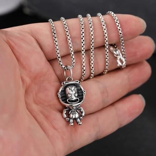ET Extraterrestrial Pure 925 Sterling Silver Brand Necklace Pendant Fashion Korean Jewelry Women Men Christmas Gift