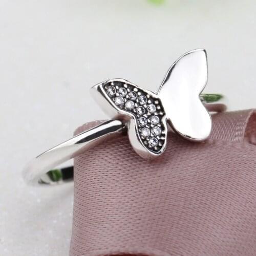 Butterfly Ring for Women 925 Sterling Silver Lovely Romantic Finger Ring for female Wedding Engagement Fine Jewelry