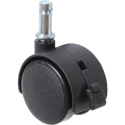 1/1.5/2.0 inch universal wheel Nylon plunger caster With brake Furniture bookcase plastic wheel
