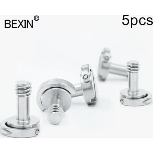 1/4 Inch D-ring Slotting Camera Screw Quick Release Plate Adapter Mount Screw For Digital Camera Tripod Ball Head Monopod Mount