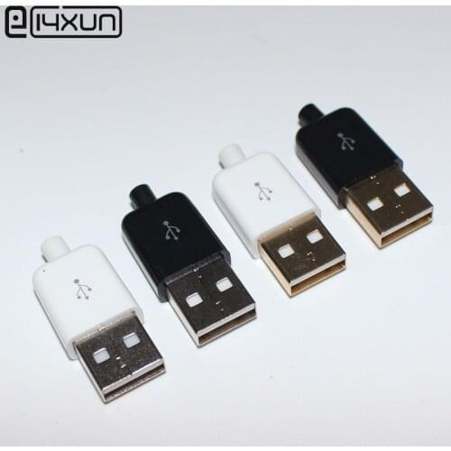 100sets USB 5Pin Welding Type Plug Jack Connector 3 in 1 Nickel-plated Gold-plated USB Tail Charging Socket for Apple iphone 4