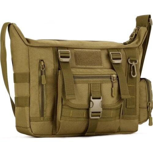 14 Inch Tactical Sling Bag Military Mens A4 Document Messenger Sport Bags Sling Laptop Shoulder Bag