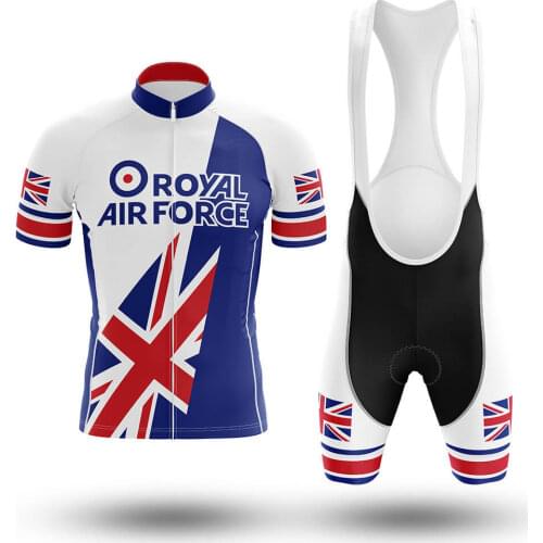 2021 Royal Air Force Cycling Sets Summer Cycling Jersey Set Road Bicycle Jerseys MTB Bicycle Wear Breathable Cycling Clothing