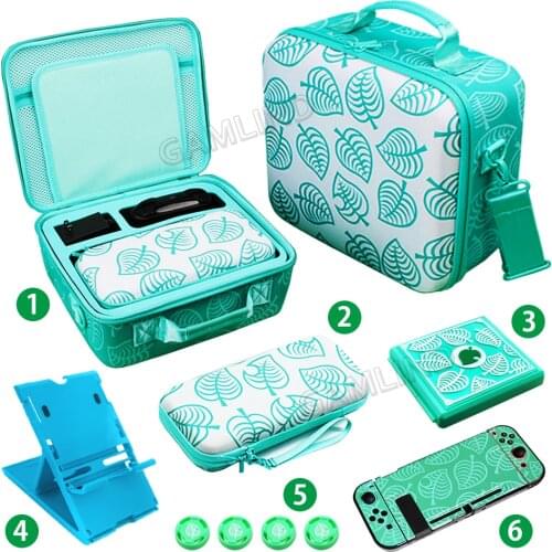 Nintend Switch Cute Deluxe Big Storage Bag Animal Crossing Set NS Carrying Case Cover Portable Pouch for Nintendo Switch Console
