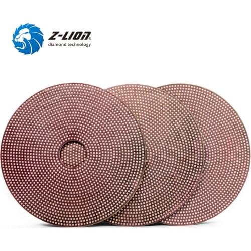 Z-LION 3pcs Diamond Electroplated Polishing Pads 4inch grit 800/1500/3000 Flexible Diamond Sanding Disc for Glass Tile Stone