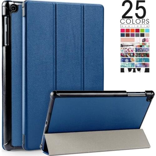 Case for Samsung Galaxy Tab A 10.1 2019 T510-T515/Tab S5E 10.5 2019 T720-T725 Hard Shell Flip Stand PU Leather Tablet Cover