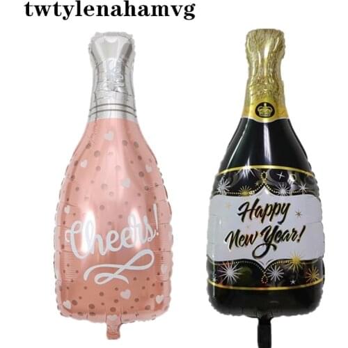 New Rose Gold Wine Bottle Aluminum Foil Decorative Balloon Birthday Engagement Valentines Day Party Supplies Childrens Toy