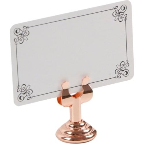 Wood Postcard Card Holder Metal Table Numbers Party Wedding Table Name Card Holder Slot Base