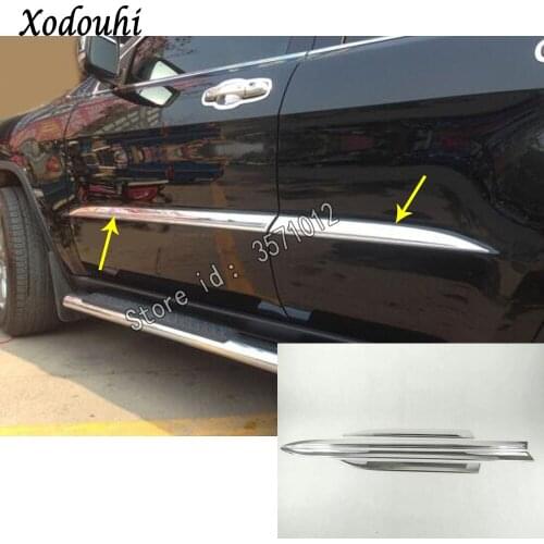 For Jeep Grand Cherokee 2014 2015 2016 2017 2018 Car Sticker Styling Cover Accessories Side Door Body Molding Cover Trim 4pcs