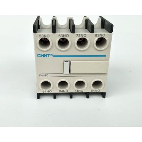 CHINT AC Contactor Auxiliary Contact Block F4-40 4NO auxiliary contact LA1-DN40