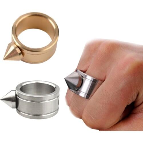 Toy Sports EDC Zinc Alloy Self-Defense Ring Anti-wolf Protective Equipment Outdoor Tool Punk Rings Cool Brass Knuckles