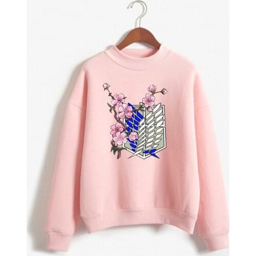 2021 Hot Anime Attack on Titan Printed Sweatshirts Hooded Sweatshirt Pullover Gothic Hoodie Tops SUNOWE