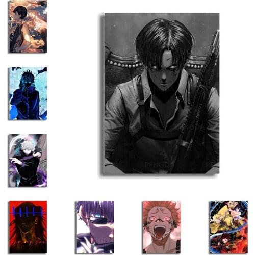 Modular Canvas Pictures Poster Black Fight Boy Anime Japan Blue Prints Painting Home Decor Wall Art No Framework For Living Room