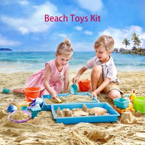 5/14pcs Funny Kids Beach Sand Game Toys Set Shovels Rake Hourglass Bucket Children Outdoor Playset Hot Castle Mode