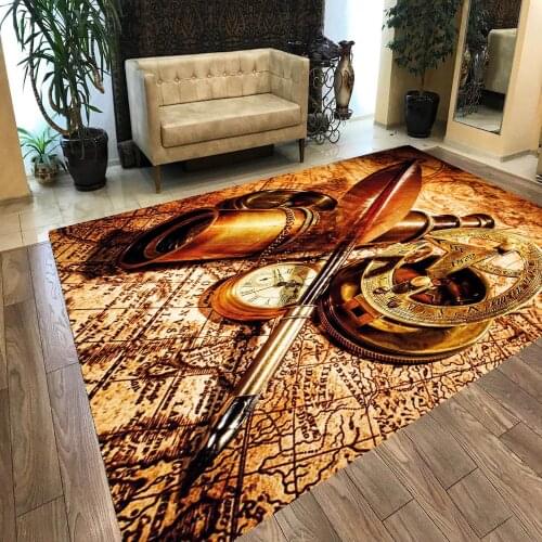 Atlas Pattern Anti-Slip Floor Carpet, Teenagers Carpet Modern Rug,3d digital Printing Carpet, soft Rug,Fan Carpet