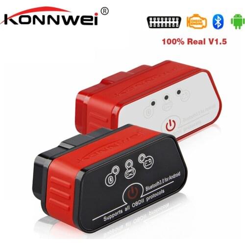 NEW OBD2 ELM327 Auto Diagnostic Scanner KONNWEI ELM 327 V1.5 Bluetooth for Android EML327 AutoScanner Diagnostic Scanner for car