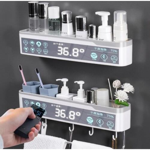 Punch-Free Bathroom Organizer Shelf Household Items Bathroom Accessories Bath kitchen Towel Holder Cosmetic Shampoo Storage Rack