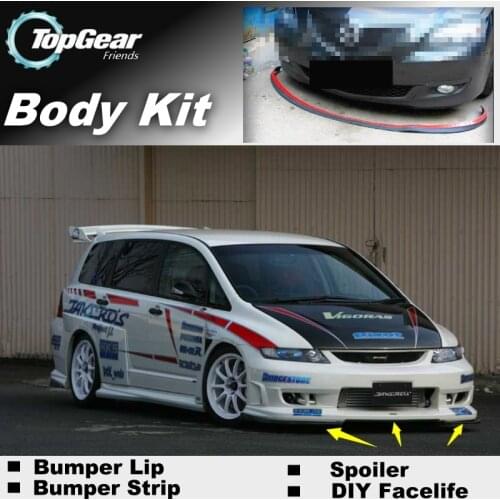 For HONDA For Odyssey Lagreat Bumper Lip / Top Gear Front Spoiler For Car Tuning / TOPGEAR Body Kit + Strip Skirt