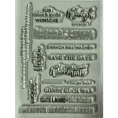 German stamp Clear Stamp for Scrapbooking Transparent Silicone Rubber DIY Photo Album Decor 133