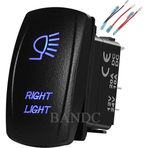 RIGHT LIGHT Rocker Switch，Laser-Etched 5P On-Off SPST Led Light Button for Car Boat ARB NARVA，Car Accessories，Jumper Wires