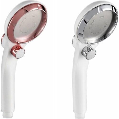 Handheld Shower Head ABS Booster Shower Head Set On/Off Switch Shower Sprayer Nozzle Adjustable Button Water Saving Shower Head