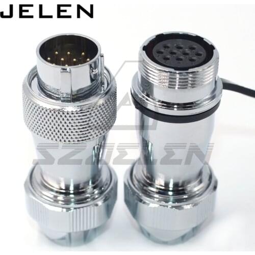 WS20 series 10pin Screw seal waterproof Electrical Wire Connector male and female 10pin waterproof led connector outdoor use