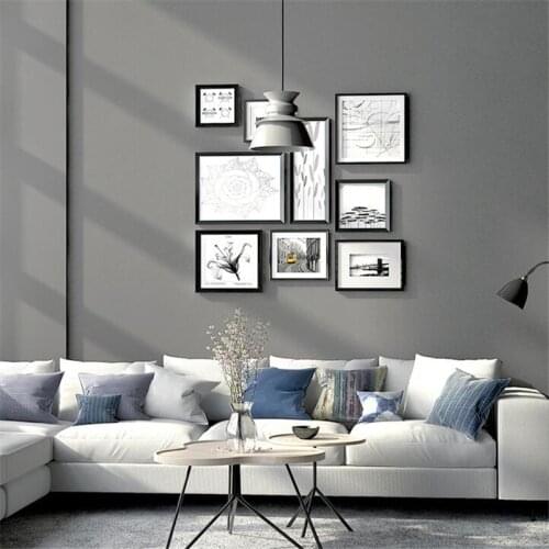 Wellyu Gray wallpaper Nordic dark gray cement gray modern simple pure color bedroom living room high gray wallpaper