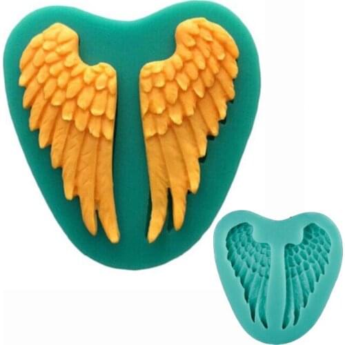 Silicone Angel Wings Shaped Fondant Polymer Clay Mold For Fondant Baking Handmade Mould Cake Decorating Tools