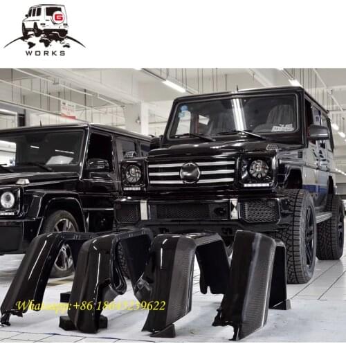 W463 G500 4X4 Carbon fiber wide fenders for g wagon fender flares G63 G65 dry carbon g class wide flares