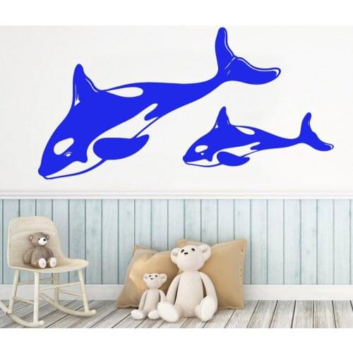 XL whale Vinyl Decals Wall Stickers Removable Wall Sticker Wall Decoration Murals naklejki na sciane