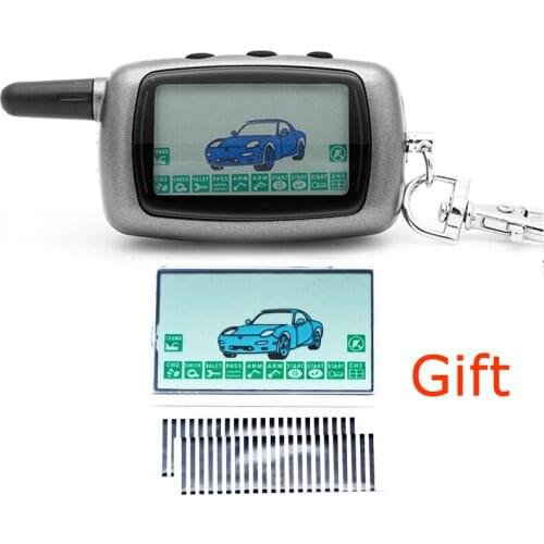 A9 Lcd display flexible cable+ A9 keychain for Starline A9 remote controller Zebra Stripes A9 LCD display car alarm system