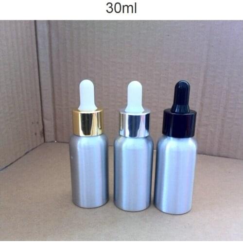 100pcs wholesale 30ml aluminum bottle dropper , 30 ml aluminum essential oils bottle , 30ml dropper aluminium bottles for sale
