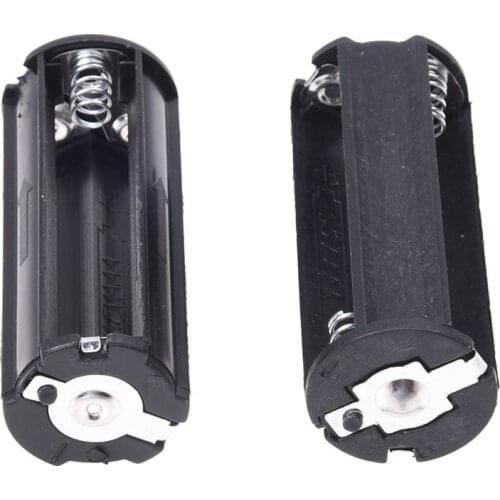 2Pcs Battery Holder for 3 x 1.5V AAA Batteries Flashlight Torch 53 x 21mm Black battery case Storage box