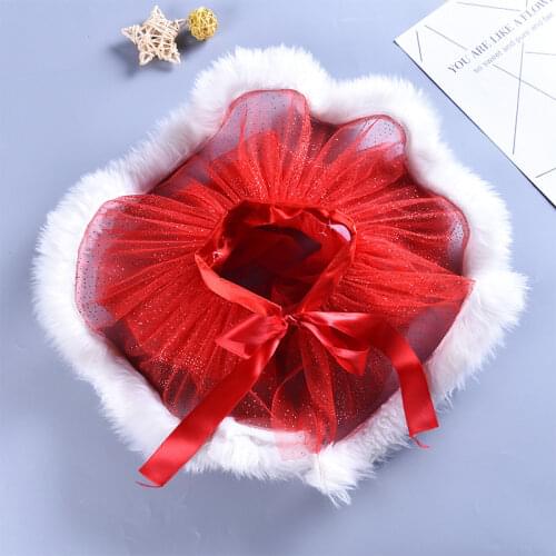 Ins Childrens Cute princess Tutu Baby Christmas red TUTU skirt saints' party Tulle Tutu with matching unicorn baby headband