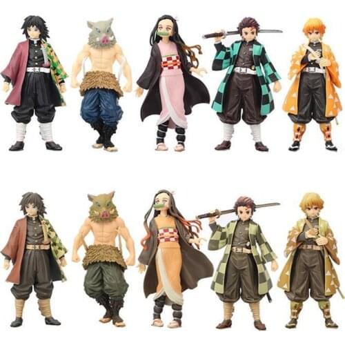 16cm Kimetsu no Yaiba Figure Tanjirou Nezuko Inosuke figurine Anime Demon Slayer Action Figure Demon blade figures Model toys