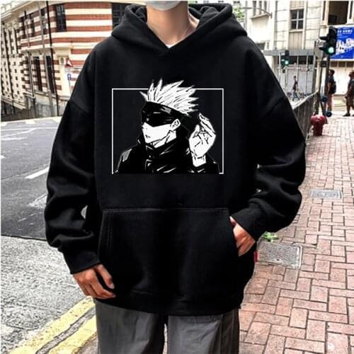 Jujutsu Kaisen Comics Gojou Satoru Printing Hoodies Streetwear Men Harajuku Japanese Anime Clothes Unisex Daily Casual Hoodies