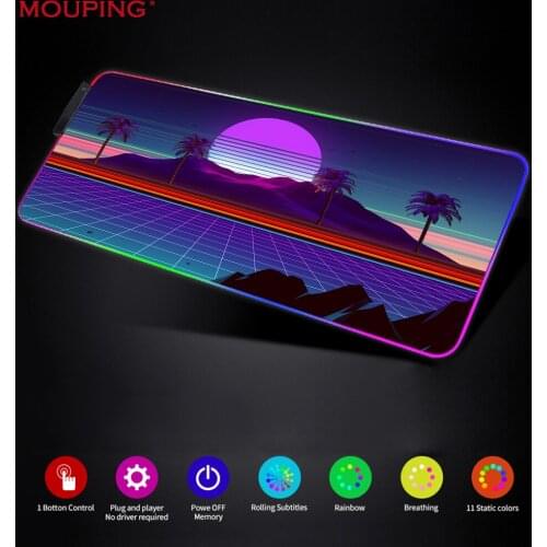 Led Gaming Mouse Pad Setup Gamer Rgb Mouse Pad Xxl Led Pc Accessories Keyboard Mat Rgb Mat Led Mousepad Rgb Deskmat DropShipping
