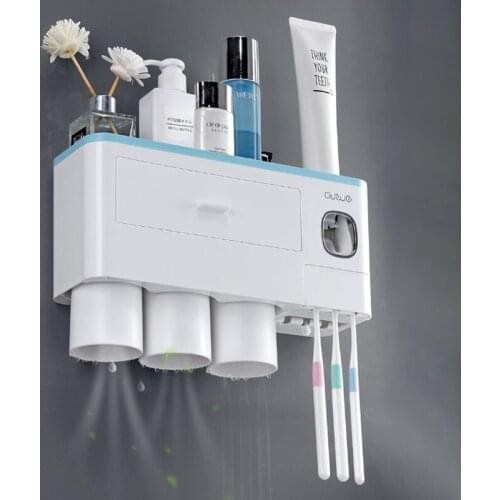 Jordan&Judy Mutifunctional Magnetic Adsorption Toothbrush Holder Automatic Toothpaste Dispenser Accessories From Xiaomi Youpin