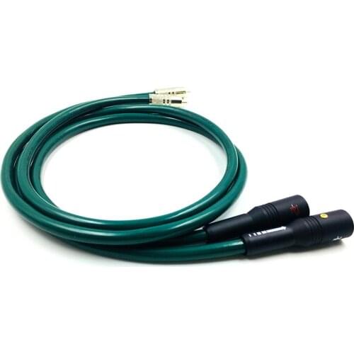 1 Pair FA-220 OCC Xlr to Rca Cable, 2 Xlr Male to 2 Rca Male Patch Cable Hifi Stereo Audio Connection Cable Wire