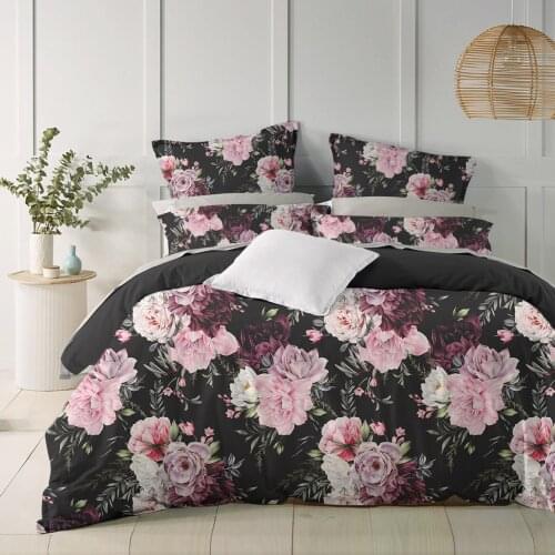 Black White Duvet Cover 220x240 Home Textile Luxury Bedding Sets Blossom Flower Printed Quilt Covers Set Bedroom Comforter Cover