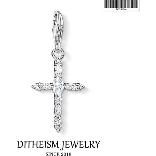 Iconic Cross Charms Pendant,2019 Fashion Jewelry 925 Sterling Silver Trendy Gift For Women Girls Fit Bracelet Necklace Bag