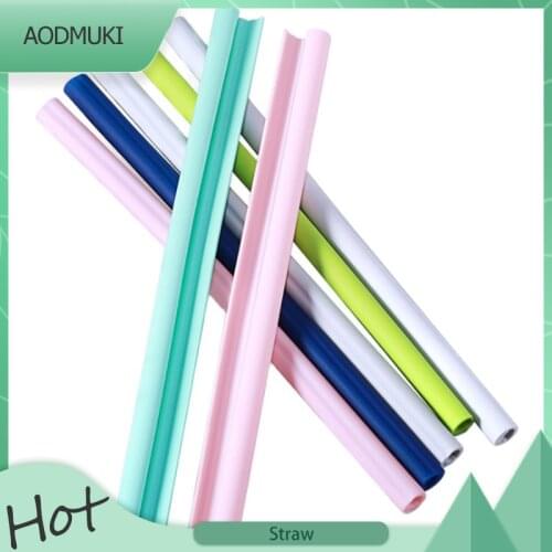Reusable Drinking Silicone Straw Easy To Clean Detachable Straw with Storage Box 9 Inches Multi Colored Long Straw for Beverage