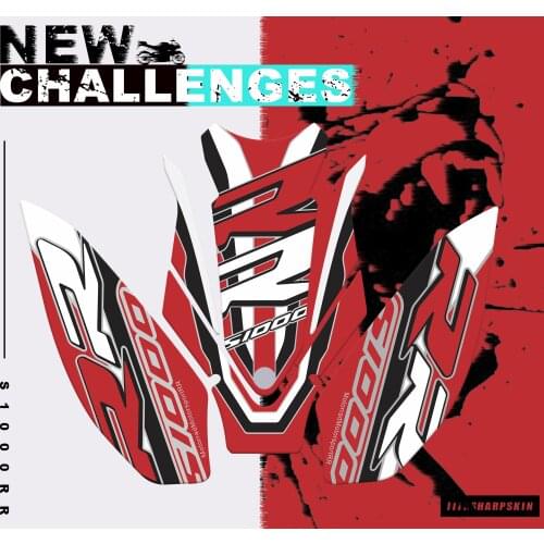 Motorcycle 3D Edge Gel Fuel Tank Pad Fish bone stickers Moto Fuel Side Protective racing kit Accessories For BMW S1000RR 2019