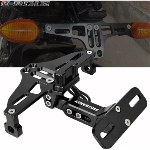 CNC Motorcycle LED License Plate Holder Support Plaque Moto Bracket Frame For BMW R1250GS Adventure R 1200 GS LC R1200GS Adv