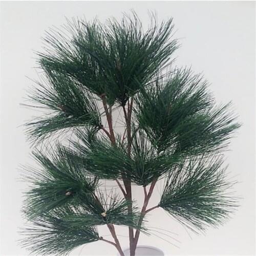 2pcs Fake Pine Tree Branch Artificial Pine Needle Tree Stem Plant Artificial Greenery 23.62" for Christmas Tree Decoration